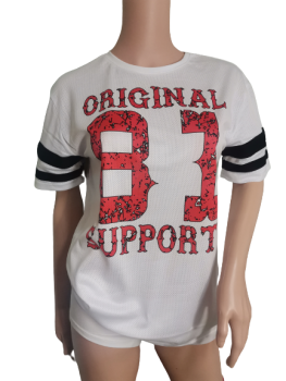Ladies` Mesh Stripe Shirt "81 SUPPORT" BAD GIRL-ORIGINAL 81 SUPPORT