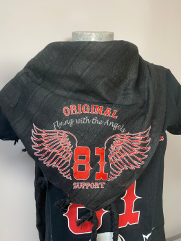 Sonderangebot Kombi CWU Pilotenjacke Gr. S bestickt/T-Shirt Skull Gr. S/Halstuch