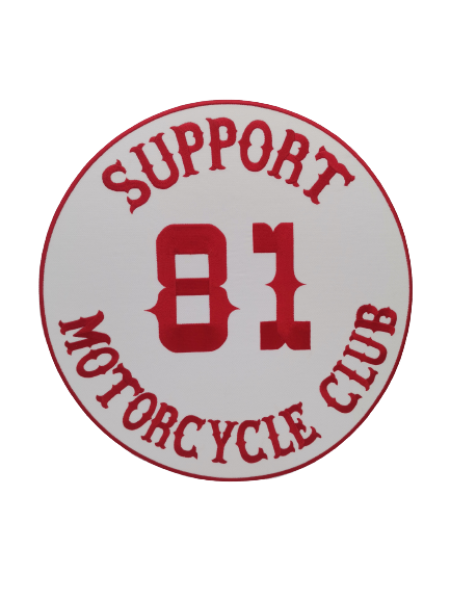 Support 81 Motorcycle Club Rückenpatch rund