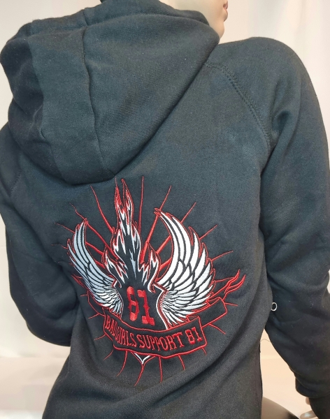 Damen Sweatshirtjacke : Bad Girls Support 81