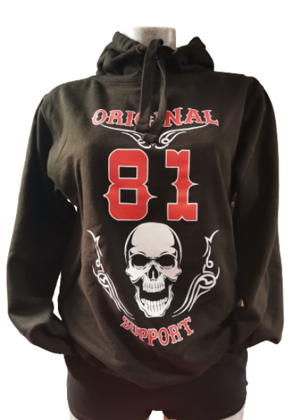 Original 81 Support Damen Print Hoodie " SKULL & WINGS "