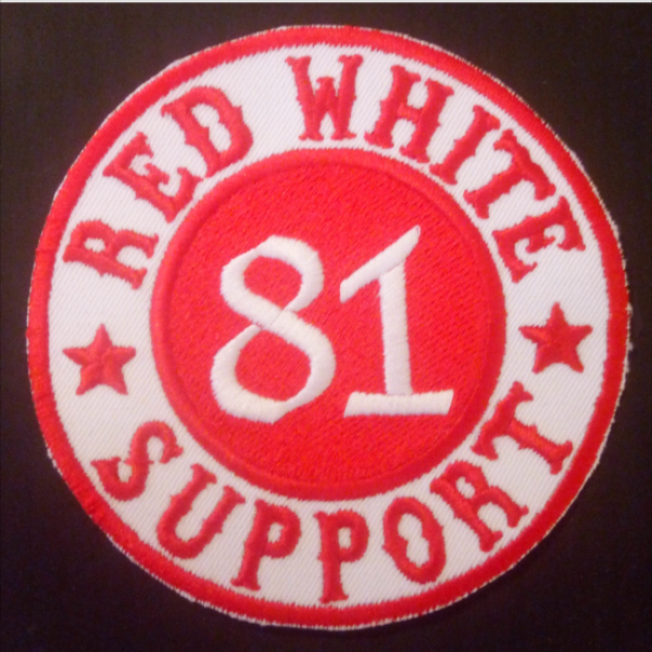 Aufnäher "RED WHITE 81 SUPPORT"