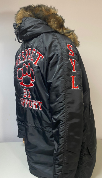 Polarjacke Lang Support 81Respekt bestickt